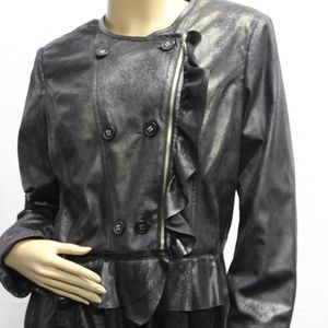 INC International Concepts Black Gold Jacket NWT